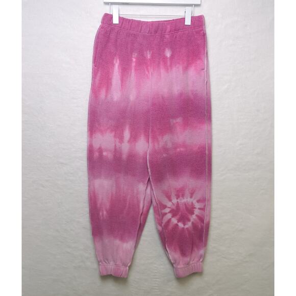 PAC SUN Ombre Dyed Inside Out Sweatpants Fleece Joggers Lounge Cozy Pink Sz M - Picture 1 of 8